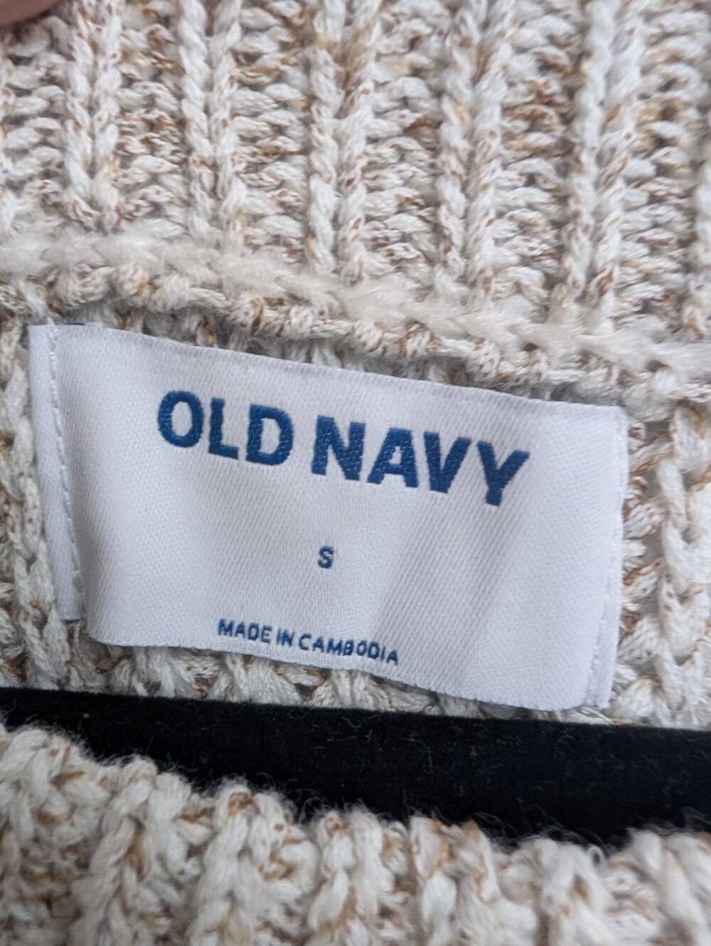 Old Navy Lightweight Shaker-Stitch Short-Sleeve Sweater Oatmeal Size Small - Picture 5 of 7